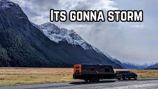Headed for New Zealand's rainforest with heavy rain and snow