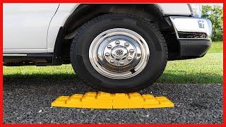 Camco Heavy-Duty Leveling Blocks | Compatible with Single Wheels, Double Wheels, Hydraulic Jacks