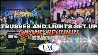 LIGHTS AND TRUSSES SET UP for GRAND RÉUNION with JOE CARANTO ORCHESTRA / UMDPRO LIGHTS