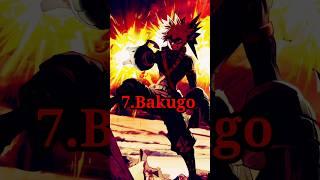 Top 10 Strongest Characters in My Hero Academia #mha #myheroacademia #bakugo #anime