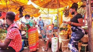 4k Kampala City - NAKASERO MARKET Walking tour African Walk Videos