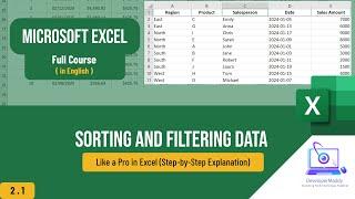 Part 2.1: Sorting and Filtering Data Like a Pro in Excel (Step-by-Step Explanation)