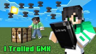 I Trolled GMK By Using Death Note | Minecraft Trolls | In Telugu | Raju Gaming