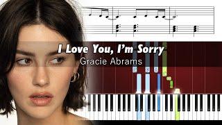 Gracie Abrams - I Love You, I'm Sorry - Piano Tutorial with Sheet Music