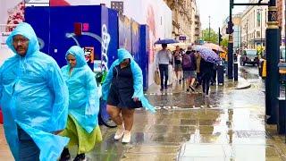 [4K] Typical British Summer Weather? ️ Central London Rain Walk, Main Tourist Sights