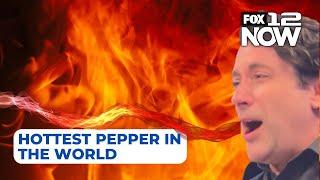 Trying Pepper X – the hottest pepper in the world – with Smokin’ Ed Currie