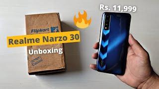 Realme Narzo 30 Retail Unit Unboxing MediaTek Helio G95, 90Hz Screen, 5000mAh & More | In Hindi