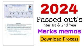 "Easy Method to Download 2024 AP Inter 1st & 2nd Year Short Marks Memos"