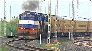 Hardly Smoking Twin's Alco 11338+11553 WDM3D GTL Locomotive With 02755 Secunderabad-Rajkot Special.