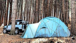 Next Level High-Tech Luxury Digital Camping in IGLOO, with Land Rover Defender | ASMR