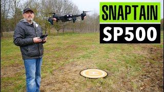 Snaptain SP500 foldable drone with GPS - review and flight footage