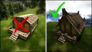 ARK Builders: Do THIS to create a steep VIKING roof! (You won't believe how EASY!!)