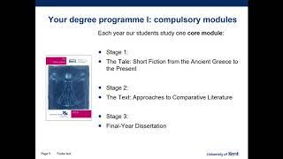 Comparative Literature subject talk