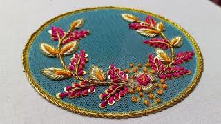Aari work net fitting tutorial || How to fit net in fabric || #aariembroidery2_0 #aariwork