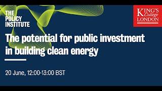 The potential for public investment in building clean energy