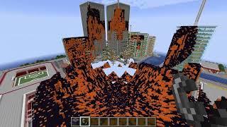 Minecraft: city vs Death Ray