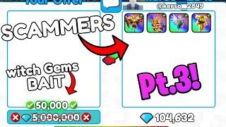  I SCAMMED 2 SCAMMERS with GEMS BAIT and got their NEW ULTIMATE - Toilet Tower Defense