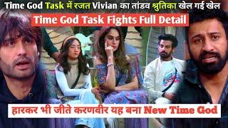 Bigg Boss 18 Live:New Time God Task Winner Chum Darang Support Karanveer Vs Vivian Dsena Rajat Dalal