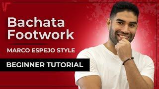  Bachata Footwork  (Beginner Men Tutorial) Syncopated Steps  Marco Espejo Style