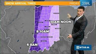 Looking ahead to Friday's snow in central Indiana | Weather Impact Alert