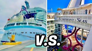 Comparing Symphony V.S. Oasis of the Seas! How Are These Two Mega Ships Different?