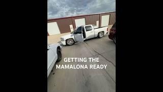 GETTING THE MAMALONA READY #trokiando #slammedtrucks #baggedtrucks #droppedchevy