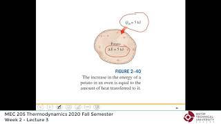 Thermodynamics by Yunus Cengel - Lecture 06: "Chap 2: The first law of thermodynamics" (2020 Fall)