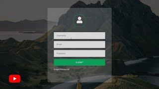Responsive Transparent Login Form Using HTML & CSS | Form Tutorial In Hindi | Code4Education 2020
