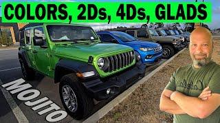 2025 New Jeep Colors Look Amazing! Walking A Jeep Lot For Wranglers And Gladiators