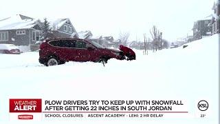 South Jordan plow drivers ask residents to be patient after huge snowstorm