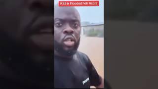 Kwadwo Sheldon too had his share of the flood #kwadwosheldon #kss #accra #ghanacelebrities