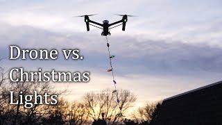 Inspire 1 Pro Drone Taking Down Christmas Lights