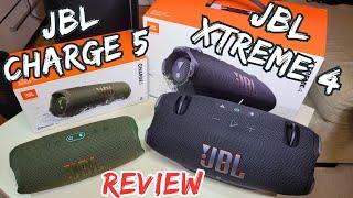 JBL Xtreme 4 VS JBL Charge 5 Cross-Comparison Review + SOUND  TEST