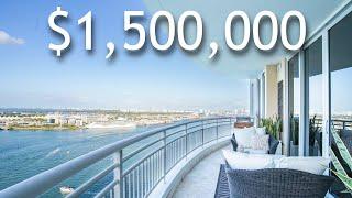 Touring a $1,500,000 Miami Condo with UNREAL WATER & CITY VIEWS | Brickell Key