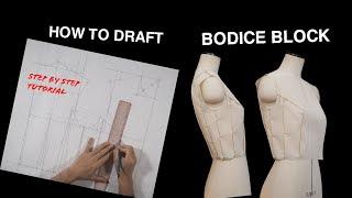 【FashionTutorial01】How to Draft Bodice Block【Foundation】