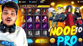 Free Fire New Naruto Luck Royale Noob To Pro In 10 Mins I Got Everything-  Garena Free Fire