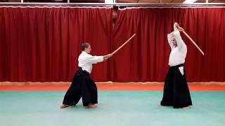 Ken tai ken, Shomen uchi, Sollicitation sabre - kiri kaeshi - shomen uchi