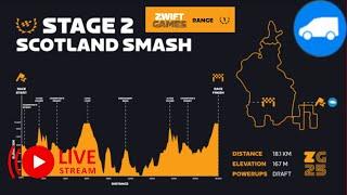 Zwift Games 25 Stage 2 Scotland Smash (18.1km, 167m elevation) Dropped and Dropped AGAIN!!!!