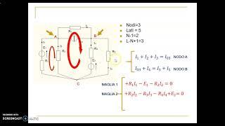 SOLUZIONE DI RETI ELETTRICHE IN CC CON I PRINCIPI DI KIRCHHOFF. #kirchhoff; #elettrotecnica.