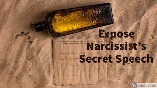 Expose Narcissist’s Secret Speech