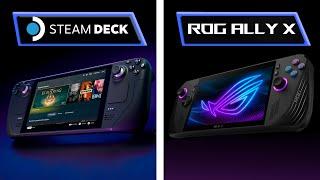 ROG Ally X VS Steam Deck | Definitive Comparison | Performance, Battery, Hardware, Loading Times...