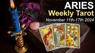 ARIES WEEKLY TAROT READING "A NEW DIRECTION HOLDS POTENTIAL" November 11th to 17th 2024 #weeklytarot