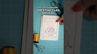 DIY Embroidered Greeting Cards: Digital Download #designsbyjuju #machineembroidery