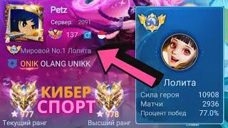 ТОП 1 МИРА ЛОЛИТА ЧИТАЕТ ПРОТИВНИКОВ  КАК ОТКРЫТУЮ КНИГУ / MOBILE LEGENDS