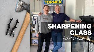 Axe Sharpening with AX-40 Axe Jig | Part 25 | Tormek Live Sharpening Class