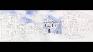 Watercolour painting Campo SS Giovanni e Paulo Venice