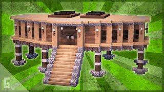 LARGE Elevated Modern Minecraft House Build TUTORIAL (#61)