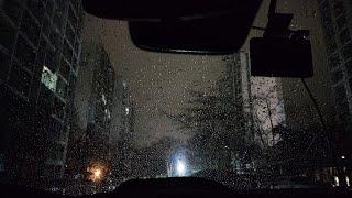 Real Rain Sounds on Car Window for Relaxation and Sleep - Soft Rain ASMR