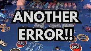 3 CARD POKER in LAS VEGAS! ANOTHER ERROR?!? 