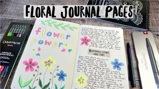 Floral Journal Pages  Caran d'Ache Claim Your Style